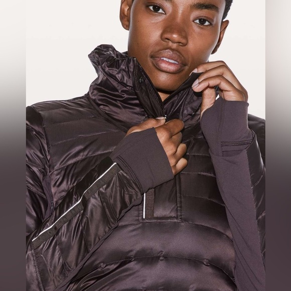 Lululemon Down For A Run Pullover II Black Cherry Sz 4 - Picture 11 of 13